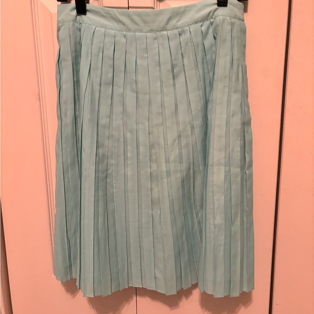 Talbots Sky Blue Pleated A-Line Skirt